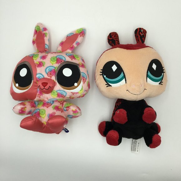 Littlest Pet Shop Other - 2 Littlest Pet Shop Plush / Happiest Bunny & Ladybug